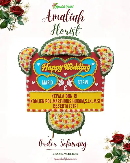 Papan Bunga Pernikahan Tinalan
